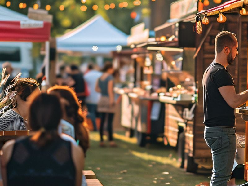 Sfeervolle foodtruck huren op een evenement